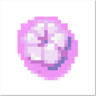 Mangosteen Pixel art, Cute Mangosteen fruit, Thai fruit Posters and Art